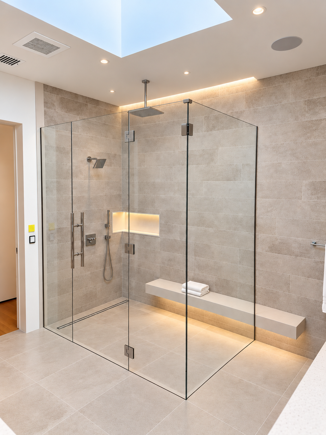 shower led strip installation