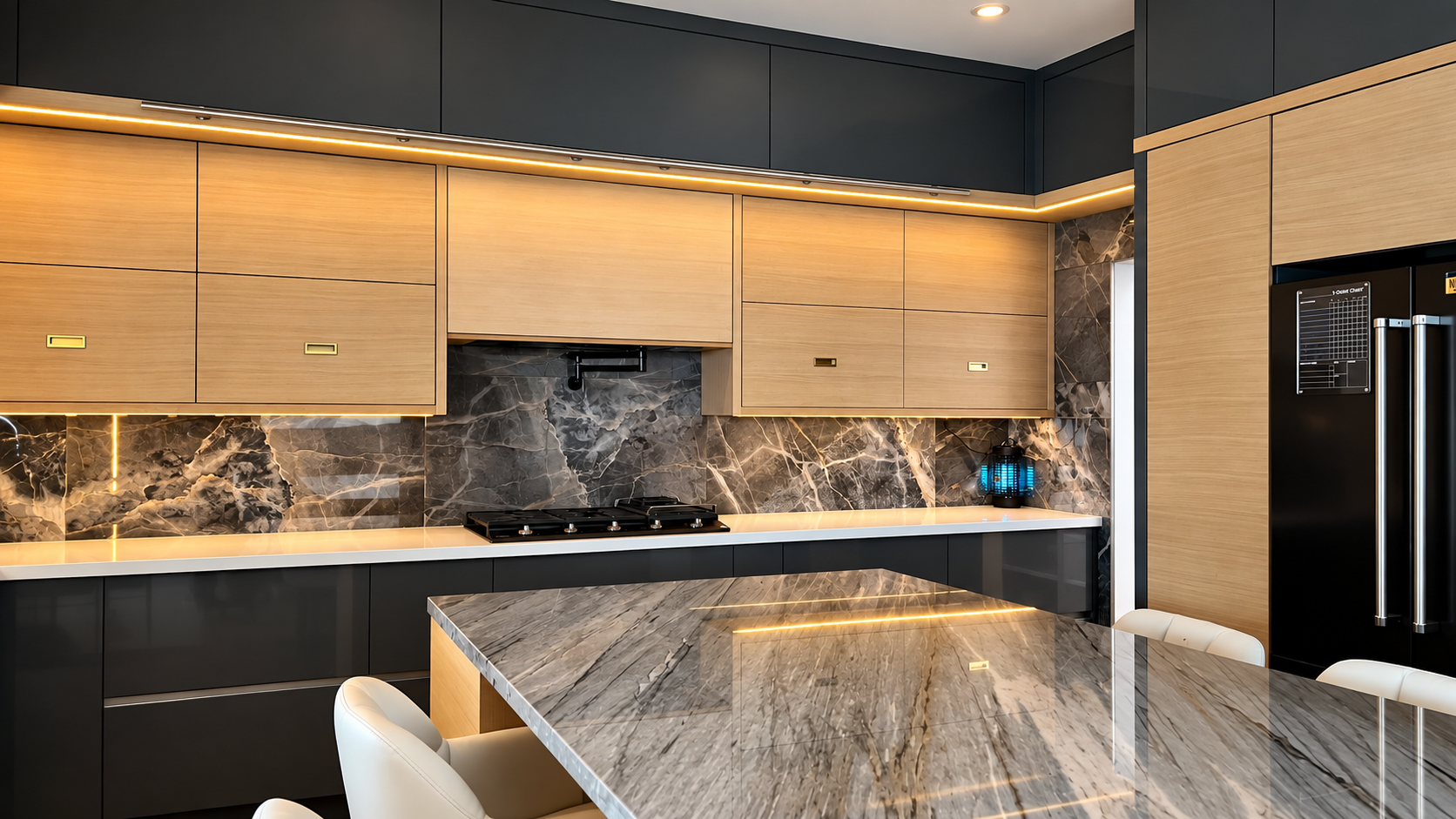 Kitchen under cabinet led strip installation Los Angeles